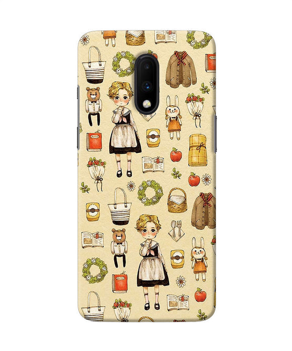 Canvas Girl Print Oneplus 7 Back Cover