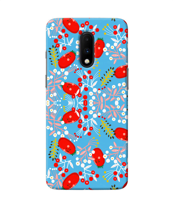 Small Red Animation Pattern Oneplus 7 Back Cover