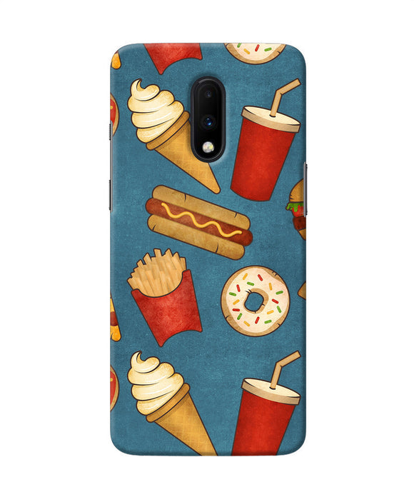 Abstract Food Print Oneplus 7 Back Cover