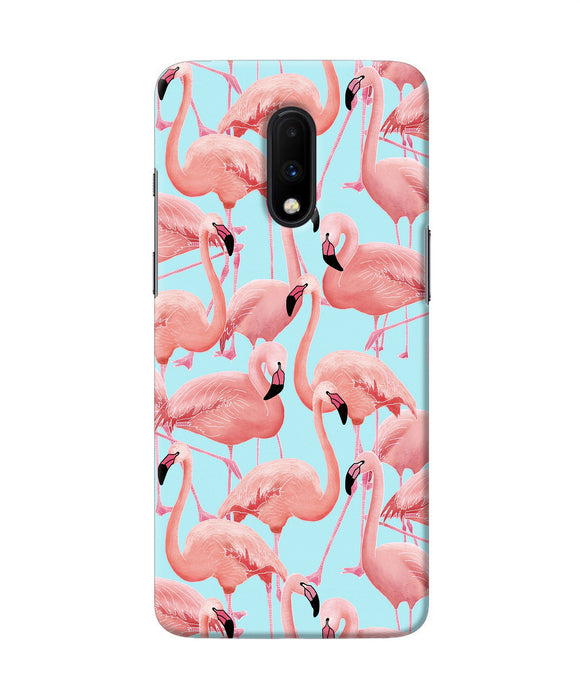 Abstract Sheer Bird Print Oneplus 7 Back Cover