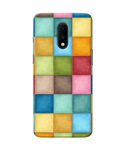 Abstract Colorful Squares Oneplus 7 Back Cover