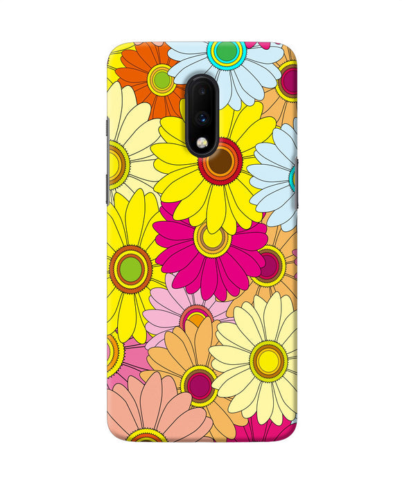 Abstract Colorful Flowers Oneplus 7 Back Cover