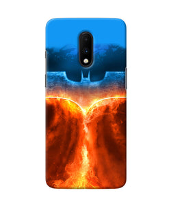 Burning Batman Logo Oneplus 7 Back Cover