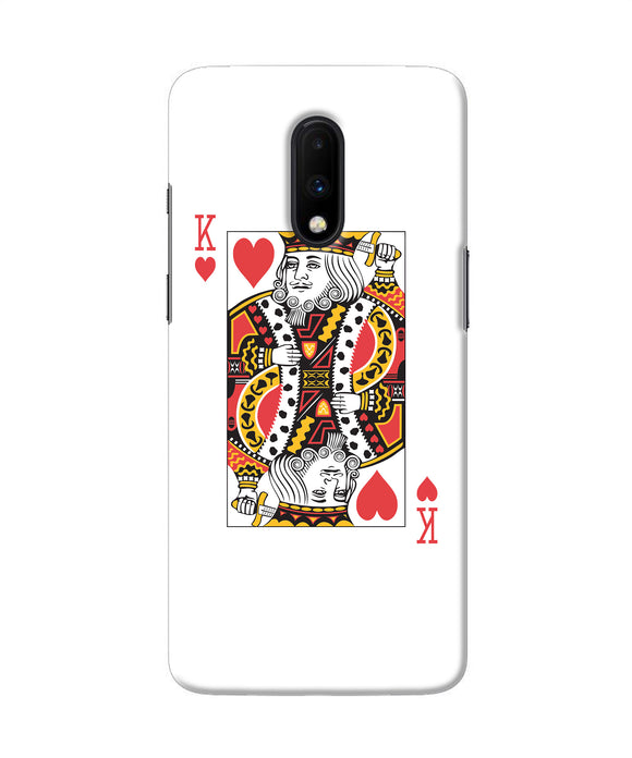 Heart King Card Oneplus 7 Back Cover