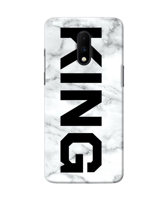 King Marble Text Oneplus 7 Back Cover