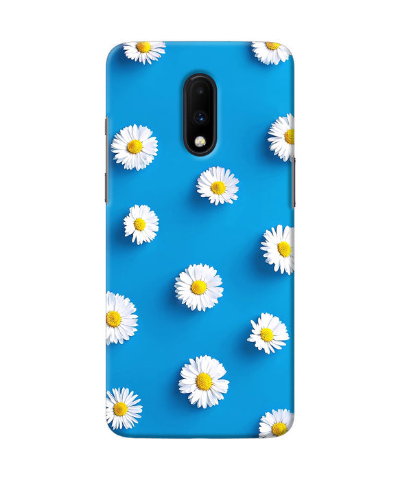 White Flowers Oneplus 7 Back Cover