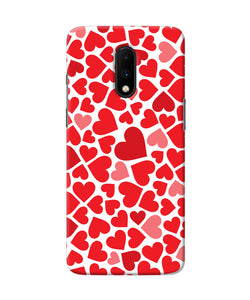 Red Heart Canvas Print Oneplus 7 Back Cover