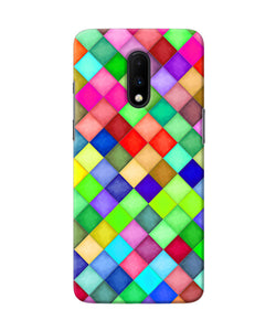 Abstract Colorful Squares Oneplus 7 Back Cover