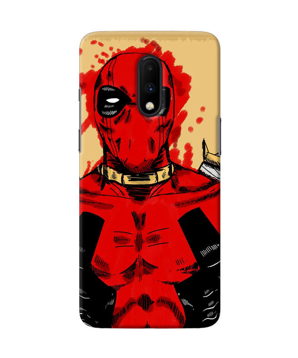 Blooded Deadpool Oneplus 7 Back Cover