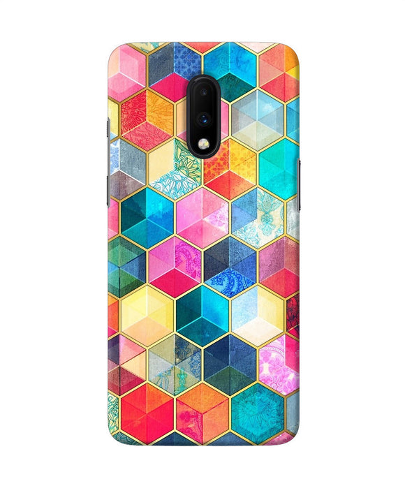 Abstract Color Box Oneplus 7 Back Cover