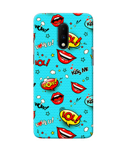 Lol Lips Print Oneplus 7 Back Cover