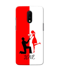 Love Propose Red And White Oneplus 7 Back Cover