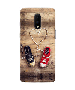 Shoelace Heart Oneplus 7 Back Cover