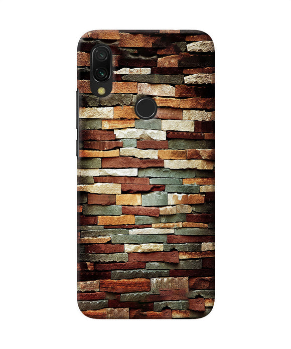 Bricks Pattern Redmi 7 Back Cover