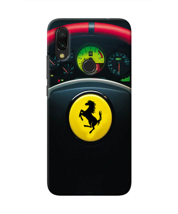 Ferrari Steeriing Wheel Redmi 7 Real 4D Back Cover