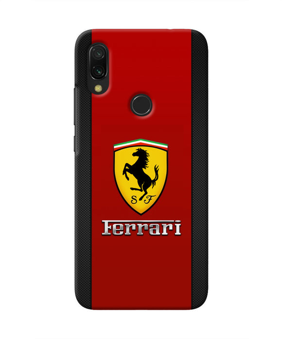 Ferrari Abstract Maroon Redmi 7 Real 4D Back Cover