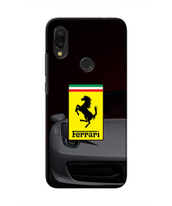 White Ferrari Redmi 7 Real 4D Back Cover