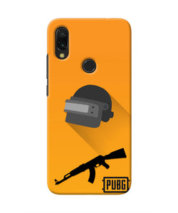 PUBG Helmet and Gun Redmi 7 Real 4D Back Cover