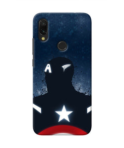 Captain america Shield Redmi 7 Real 4D Back Cover