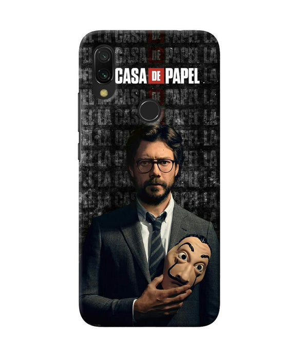 Money Heist Professor with Mask Redmi 7 Back Cover