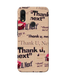 Thank You Next Redmi 7 Back Cover