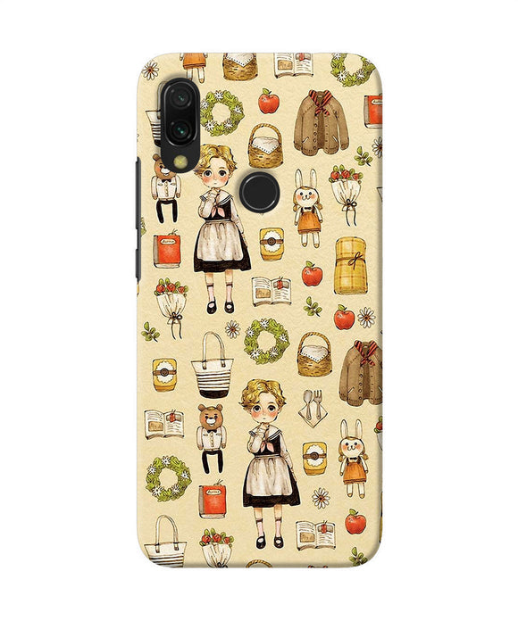 Canvas Girl Print Redmi 7 Back Cover