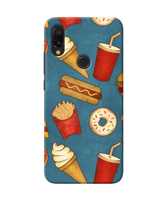 Abstract Food Print Redmi 7 Back Cover
