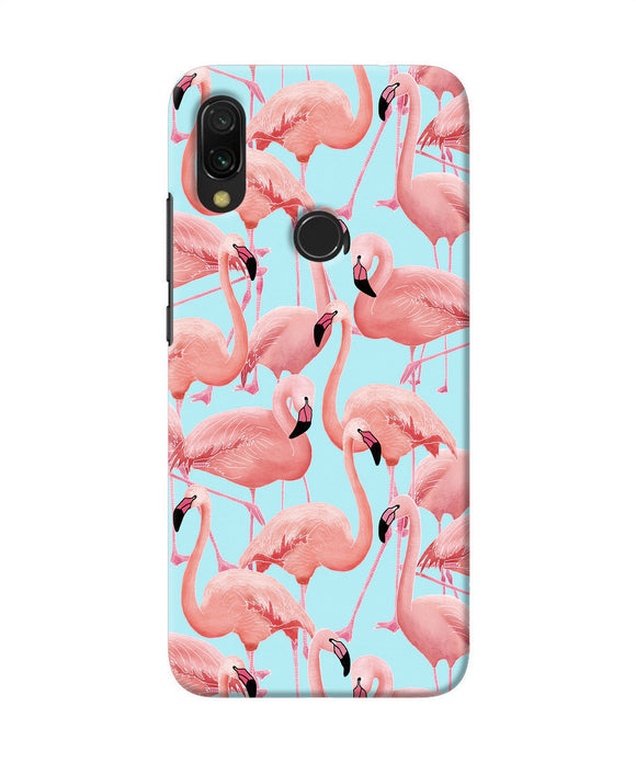 Abstract Sheer Bird Print Redmi 7 Back Cover