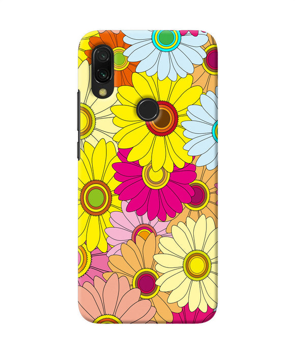 Abstract Colorful Flowers Redmi 7 Back Cover