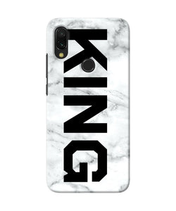 King Marble Text Redmi 7 Back Cover