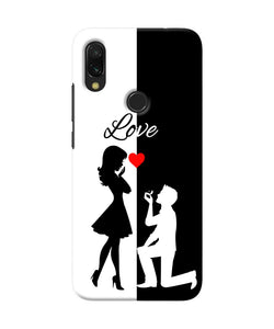 Love Propose Black And White Redmi 7 Back Cover