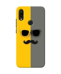 Mustache Glass Redmi 7 Back Cover