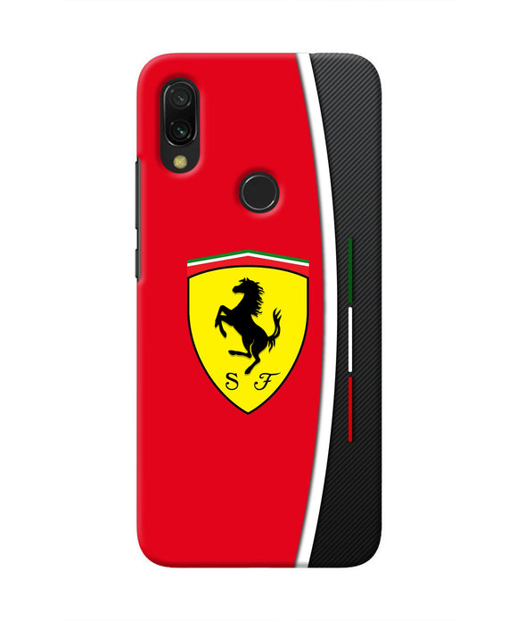 Ferrari Abstract Red Redmi Y3 Real 4D Back Cover