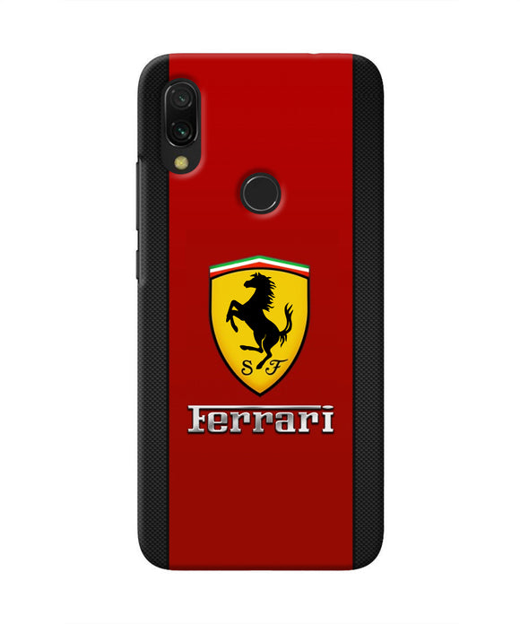 Ferrari Abstract Maroon Redmi Y3 Real 4D Back Cover