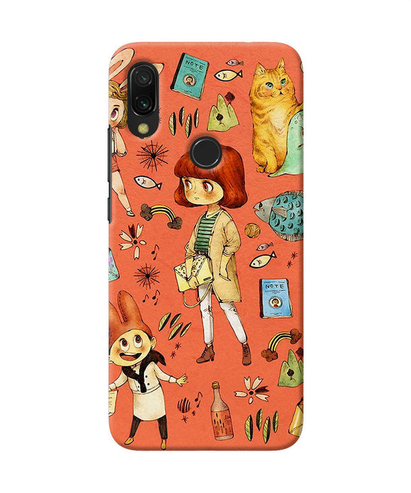 Canvas Little Girl Print Redmi Y3 Back Cover