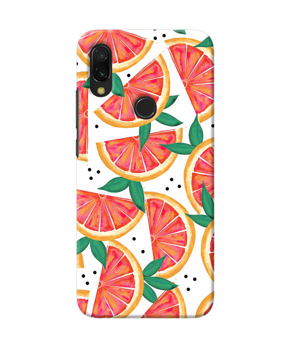 Abstract Orange Print Redmi Y3 Back Cover