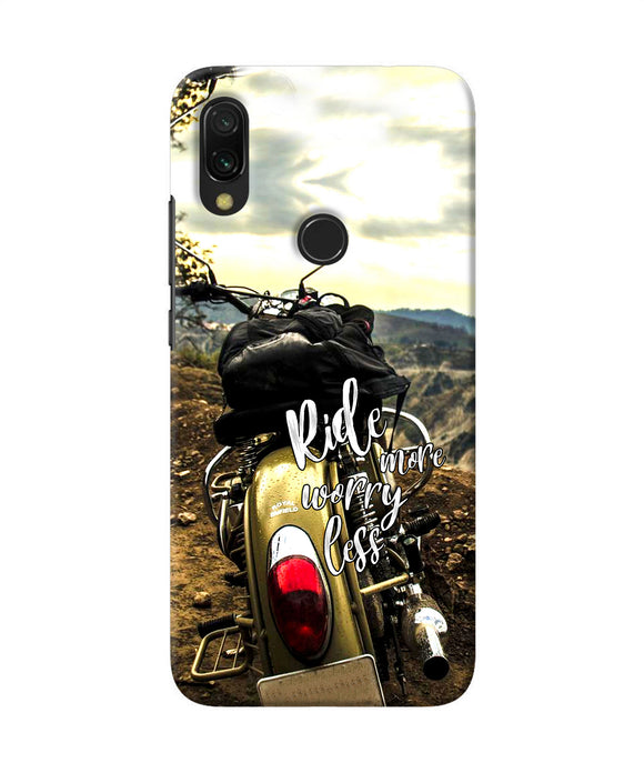 Ride More Worry Less Redmi Y3 Back Cover