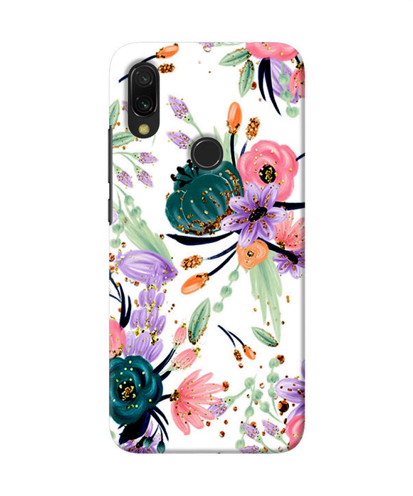 Abstract Flowers Print Redmi Y3 Back Cover