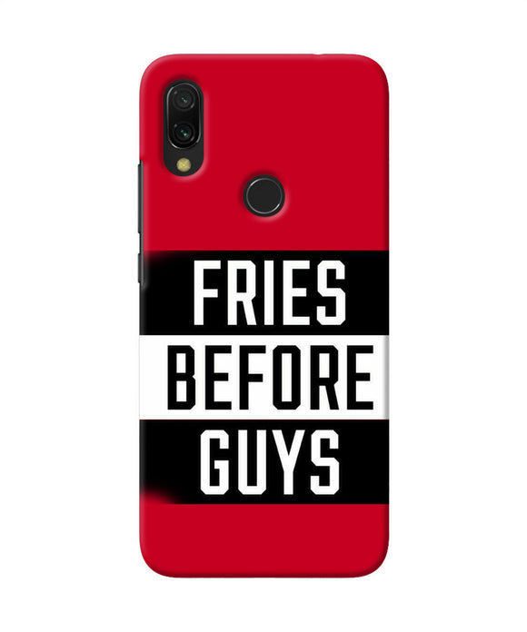 Fries Before Guys Quote Redmi Y3 Back Cover