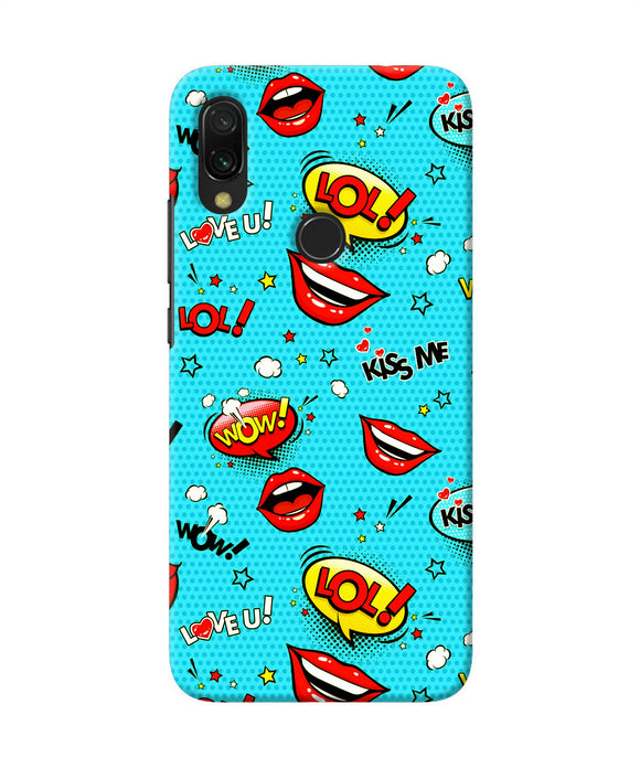 Lol Lips Print Redmi Y3 Back Cover