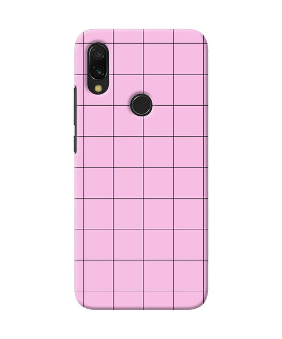 Pink Square Print Redmi Y3 Back Cover