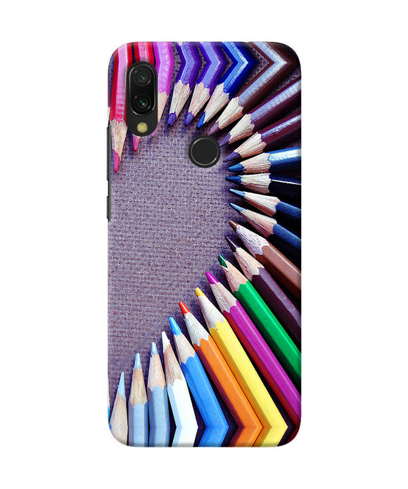Color Pencil Half Heart Redmi Y3 Back Cover