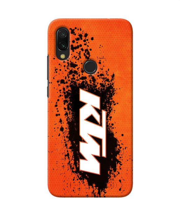 Ktm Black Spray Redmi Y3 Back Cover