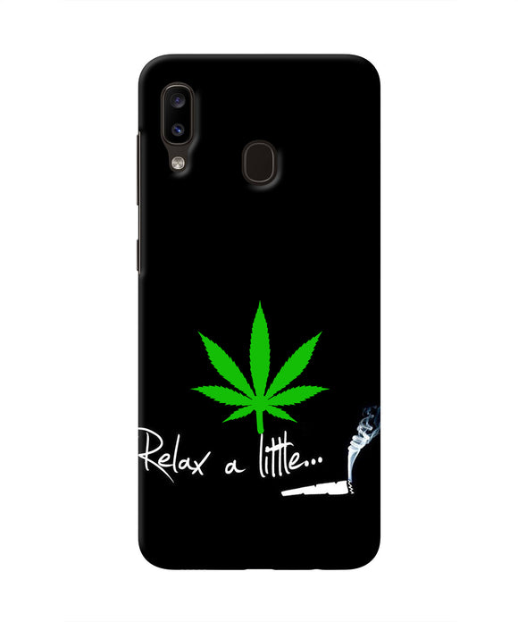 Weed Relax Quote Samsung A20/M10s Real 4D Back Cover