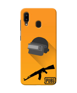 PUBG Helmet and Gun Samsung A20/M10s Real 4D Back Cover