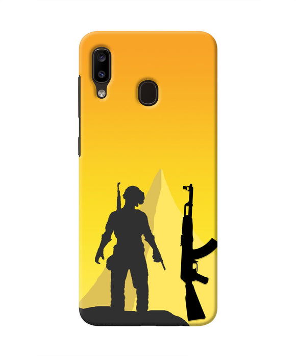 PUBG Silhouette Samsung A20/M10s Real 4D Back Cover