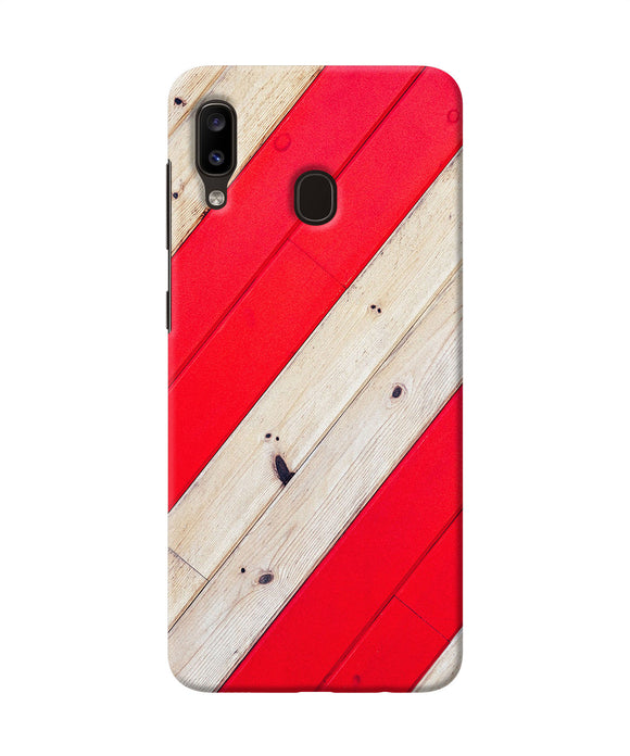 Abstract Red Brown Wooden Samsung A20 / M10s Back Cover