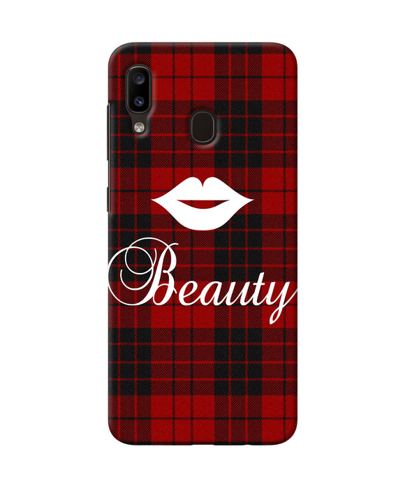 Beauty Red Square Samsung A20 / M10s Back Cover