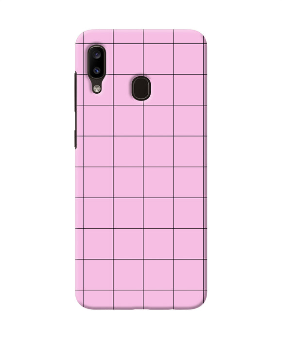Pink Square Print Samsung A20 / M10s Back Cover
