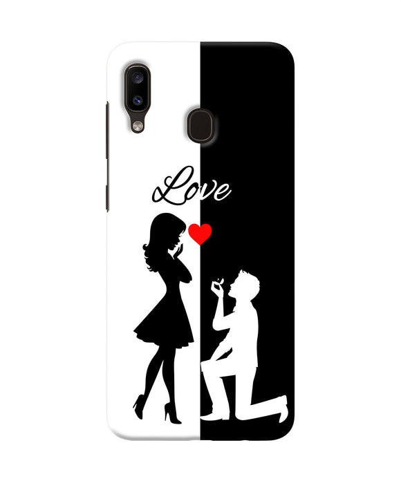 Love Propose Black And White Samsung A20 / M10s Back Cover